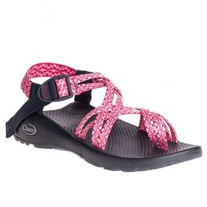 Pink patterned toe strap Chacos